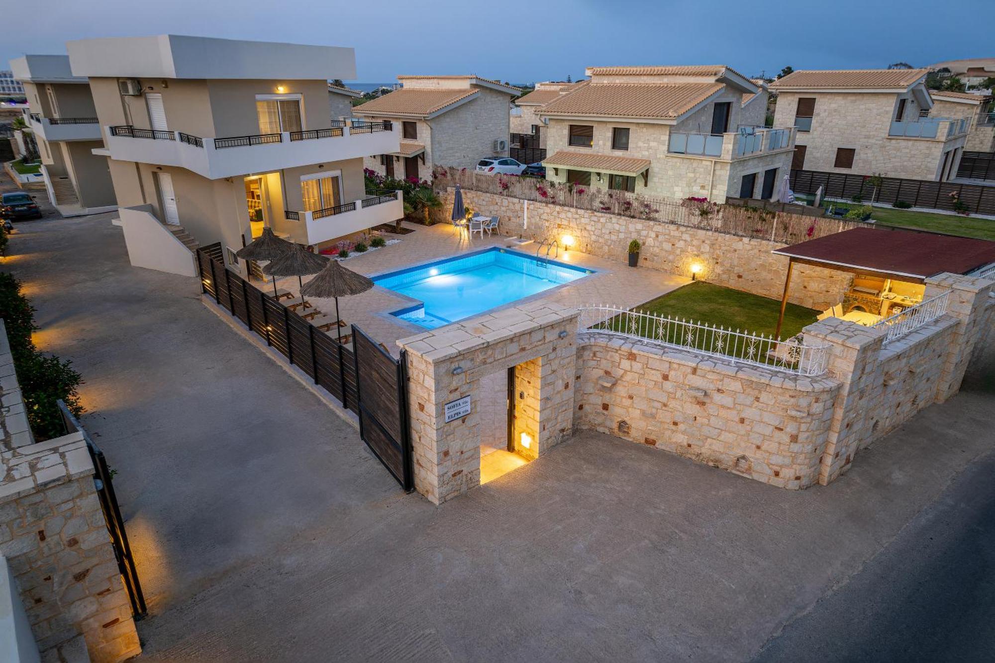 Villa Sophia-Villa Elpis Hersonissos  Bagian luar foto